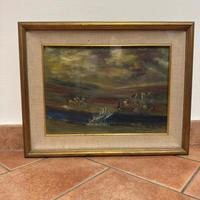 Olio su tela paesaggio