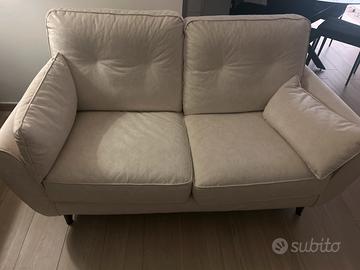 Divano poltrone e sofa' 2 posti bianco panna