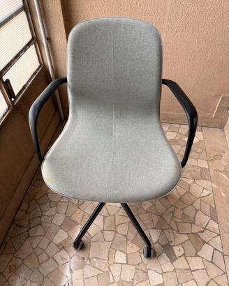 Sedia IKEA LÅNGFJÄLL con braccioli verde