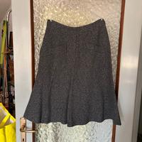 Gonna effetto glitter grigio argento