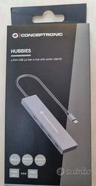 Hub USB 4 porte Conceptronic HUBBIES14G 3.2 Gen 2