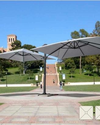 OMBRELLONE ALLUMINIO DOPPIO 3x6