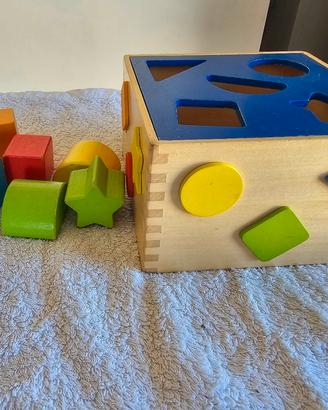 Gioco legno Goki formine e Puzzle tipo Tetris