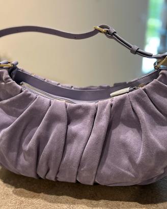 Mandarina Duck Velvet Plisse Hobo lilla