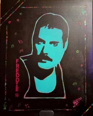 Quadro dipinto a mano Freddie Mercury