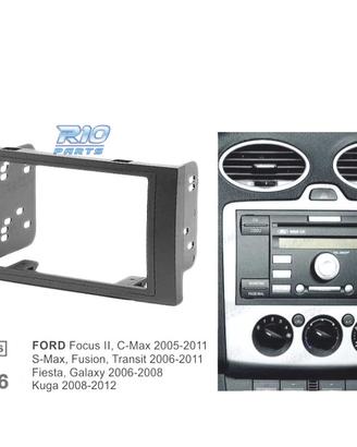 TELAIO NERO RADIO 2-DIN PER FORD FOCUS C-MAX S-MAX