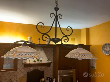 Lampadario (bilanciere) originale di Calatagirone