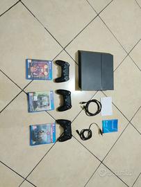ps4 500gb 3 joistik+3giochi usata pochissimo nuova