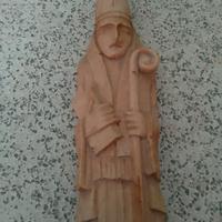 Antica statua in marmo di Vescovo pastorale 