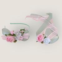 cerchietto e corsage damigella 