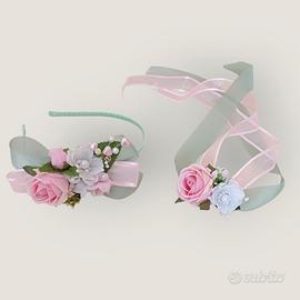 cerchietto e corsage damigella 