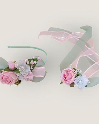 cerchietto e corsage damigella 