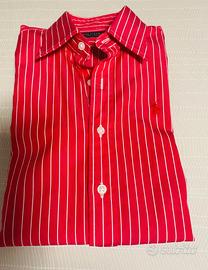Camicia donna Ralph Lauren rossa a righe S