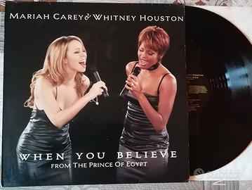 MARIAH CAREY & WHITNEY HOUSTON Raro Vinile 12