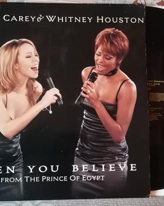 MARIAH CAREY & WHITNEY HOUSTON Raro Vinile 12
