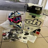 Casco cross Airoh Aviator 2.2 Flash blu lucido