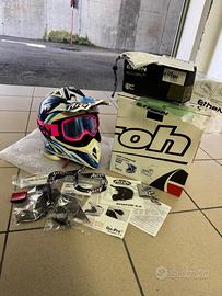 Casco cross Airoh Aviator 2.2 Flash blu lucido