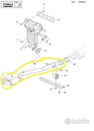 Tubo scarico anteriore opel astra-j 93168451