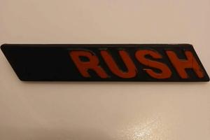 Targhetta Rush per vespa piaggio pk 50 xl 