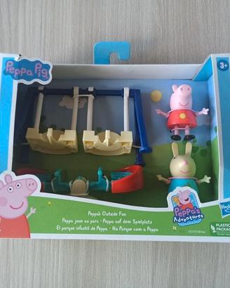 Peppa Pig parco giochi con dondolo e altalene