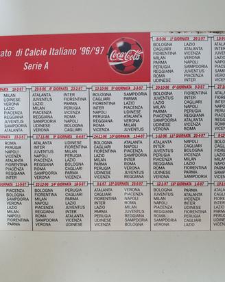 Calendario Serie A 96/97 da collezione - Coca Cola