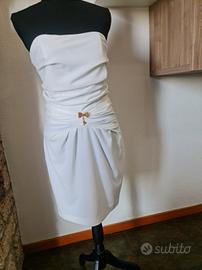 abito mini bianco tg 42 Elisabetta Franchi  