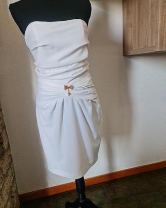 abito mini bianco tg 42 Elisabetta Franchi  
