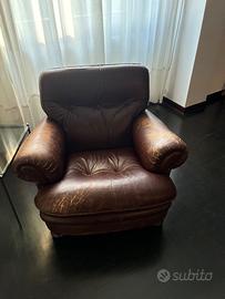Poltrone vintage in pelle anni 50-60