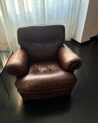 Poltrone vintage in pelle anni 50-60