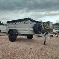 Carrello rimorchio auto mono asse in alluminio