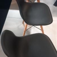 Set di 4 sedie nere happy casa