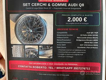 Set cerchi e gomme Audi Q8