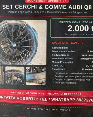 Set cerchi e gomme Audi Q8