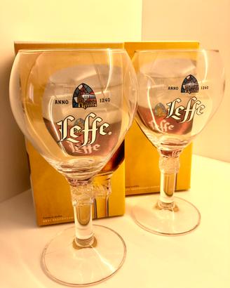 Coppia Calici Birra Leffe Nuovi Originali