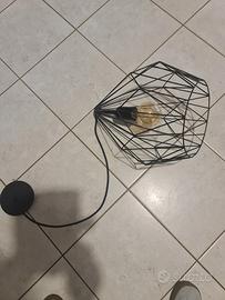 lampadario in metallo nero 