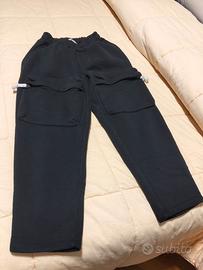 Pantalone tuta nero con tasche
