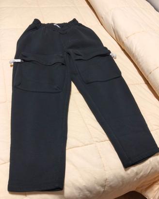 Pantalone tuta nero con tasche