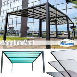 Pensilina 6x3 acciaio per copertura giardino casa