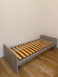 Letto singolo Zalf con ruote