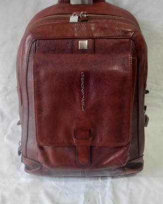 zaino piquadro marrone in pelle 