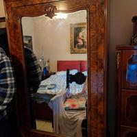 armadio camiciera antico Radica di noce 