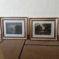 Coppia di quadri olio su tela vintage 