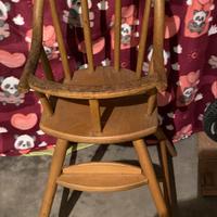 Seggiolone in legno Ikea vintage