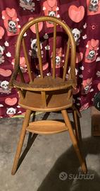 Seggiolone in legno Ikea vintage