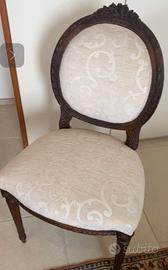 Sedia antica Originale Luigi Filippo XVI scolpita