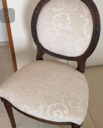 Sedia antica Luigi Filippo originale elegante '800