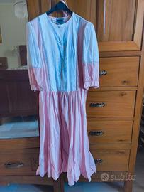 Vestito Luisa Spagnoli cotone rosa/bianco tg. 44