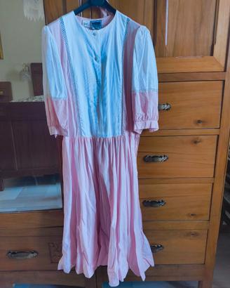 Vestito Luisa Spagnoli cotone rosa/bianco tg. 44