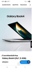 computer samsung galaxy book 4 i3 8gb 15,6"