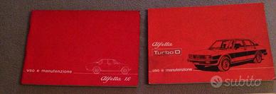 Libretti Uso e Manutenzione Alfa Romeo Alfetta